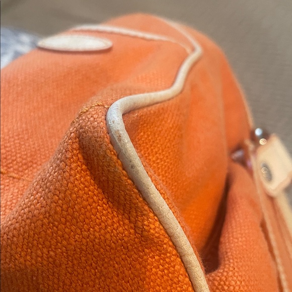 Vintage Celine Orange and Cream Handbag with Tassels - Picture 5 of 5